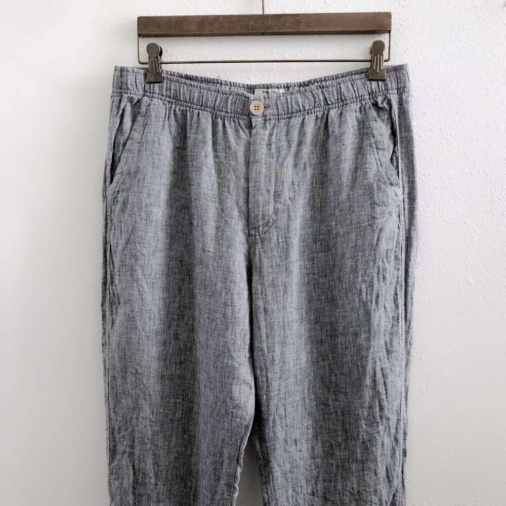 FREELINE 100% Linen Elastic Waist Pants Size Large - Picture 4 of 7